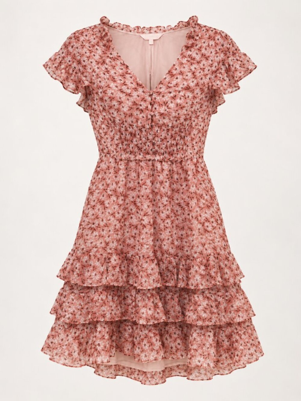 Women's Rebecca Taylor Lucia Silk Floral Ruffle Mini Dress Size 2